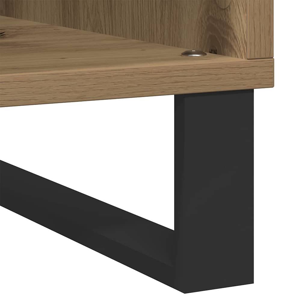 Mobile porta vinili rovere artigianale 85 x 38 x 89 cm
