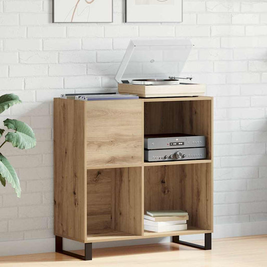 Mobile porta vinili rovere artigianale 85 x 38 x 89 cm
