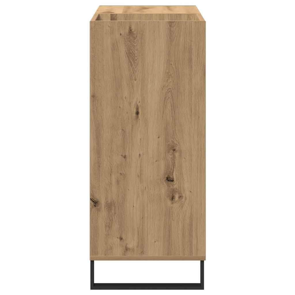 Mobile porta vinili rovere artigianale 85 x 38 x 89 cm
