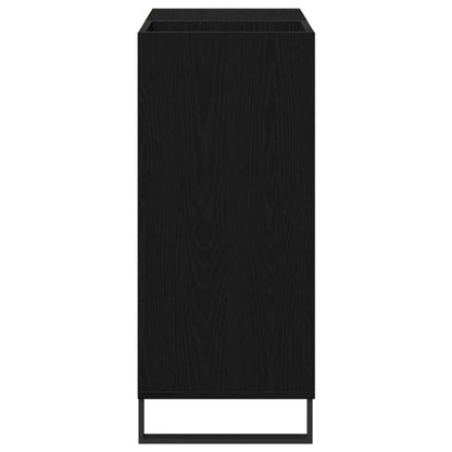 Mobile porta vinili con lo scaffale Rovere nero 85 x 38 x 89 cm