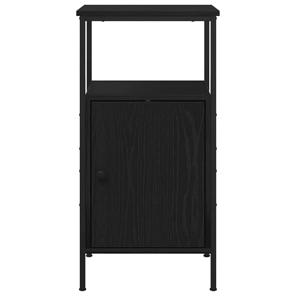 Armadio da Notte 2 pcs Rovere Nero 41 x 31 x 80 cm | homemem39