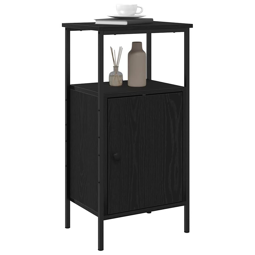 Armadio da Notte 2 pcs Rovere Nero 41 x 31 x 80 cm | homemem39