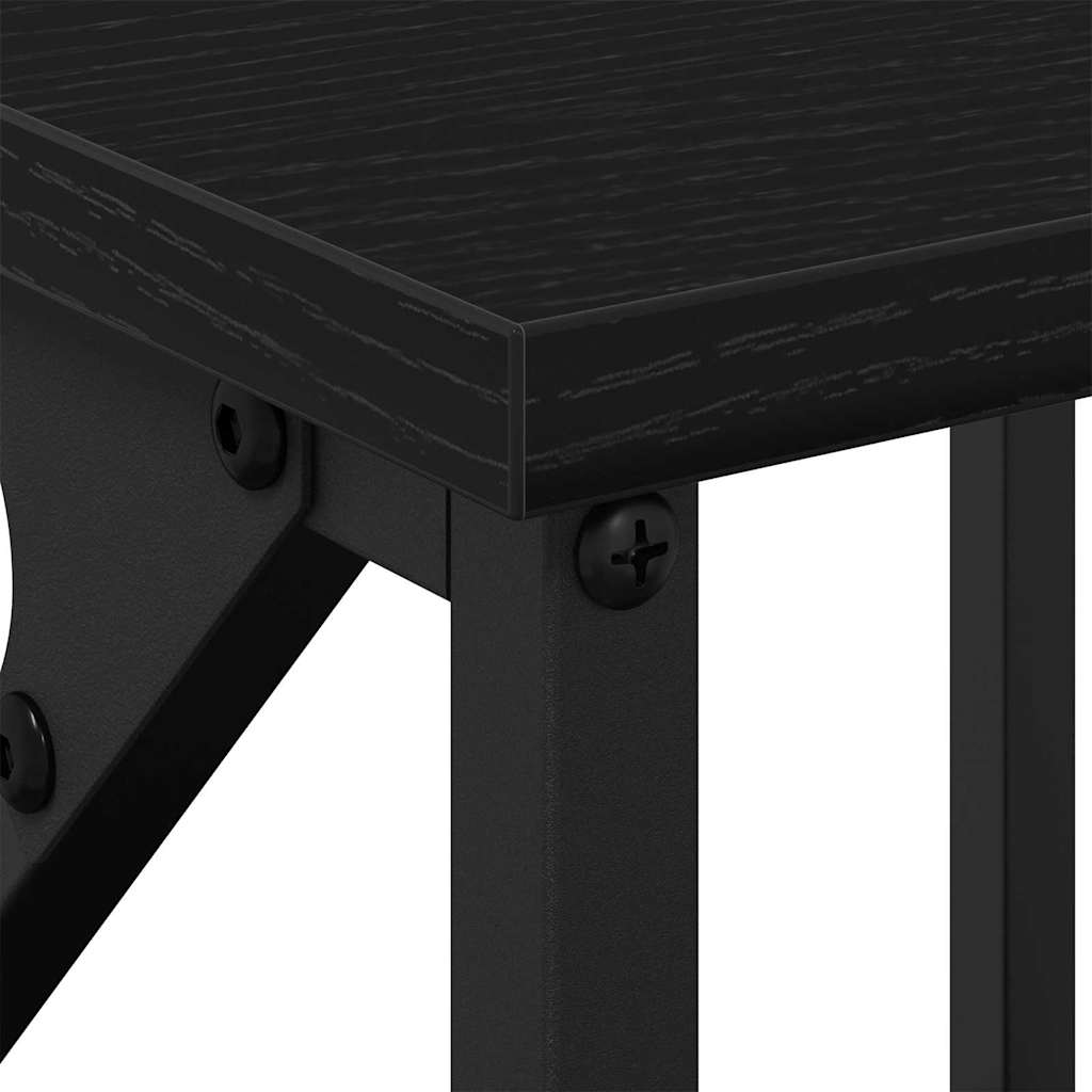 Armadio da Notte con cassetto Rovere Nero 34 x 35,5 x 70 cm | homemem39