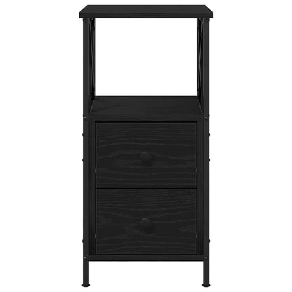 Armadio da Notte 2 pcs Rovere Nero 34 x 35,5 x 70 cm | homemem39