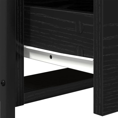 Armadio da Notte con cassetto Rovere Nero 34 x 35,5 x 50 cm | homemem39