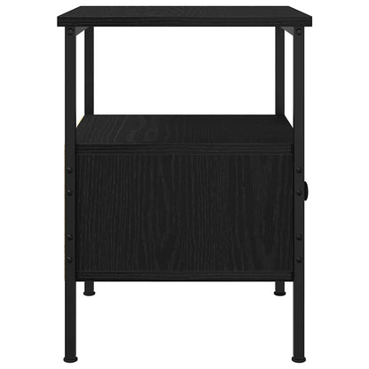 Mobiletto da Notte con cassetto Rovere nero 34 x 36 x 50 cm