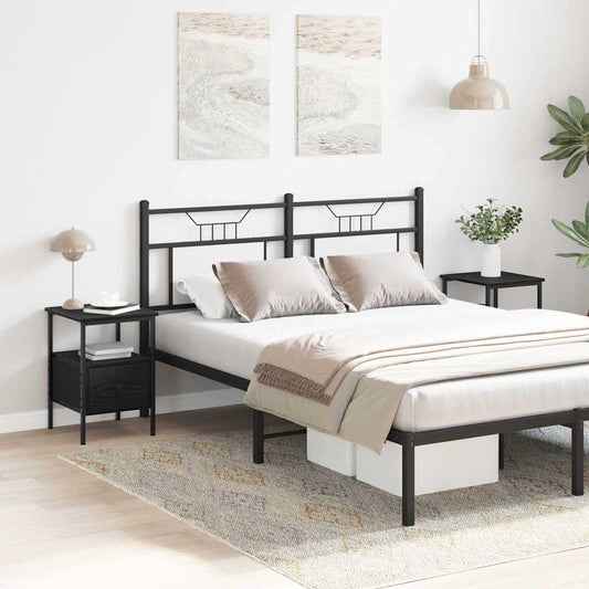 Mobiletto da Notte 2 pcs Rovere nero 34 x 36 x 50 cm