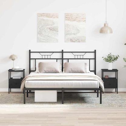 Armadio da Notte 2 pz Rovere Nero 34 x 36 x 50 cm