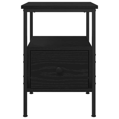 Armadio da Notte 2 pz Rovere Nero 34 x 36 x 50 cm