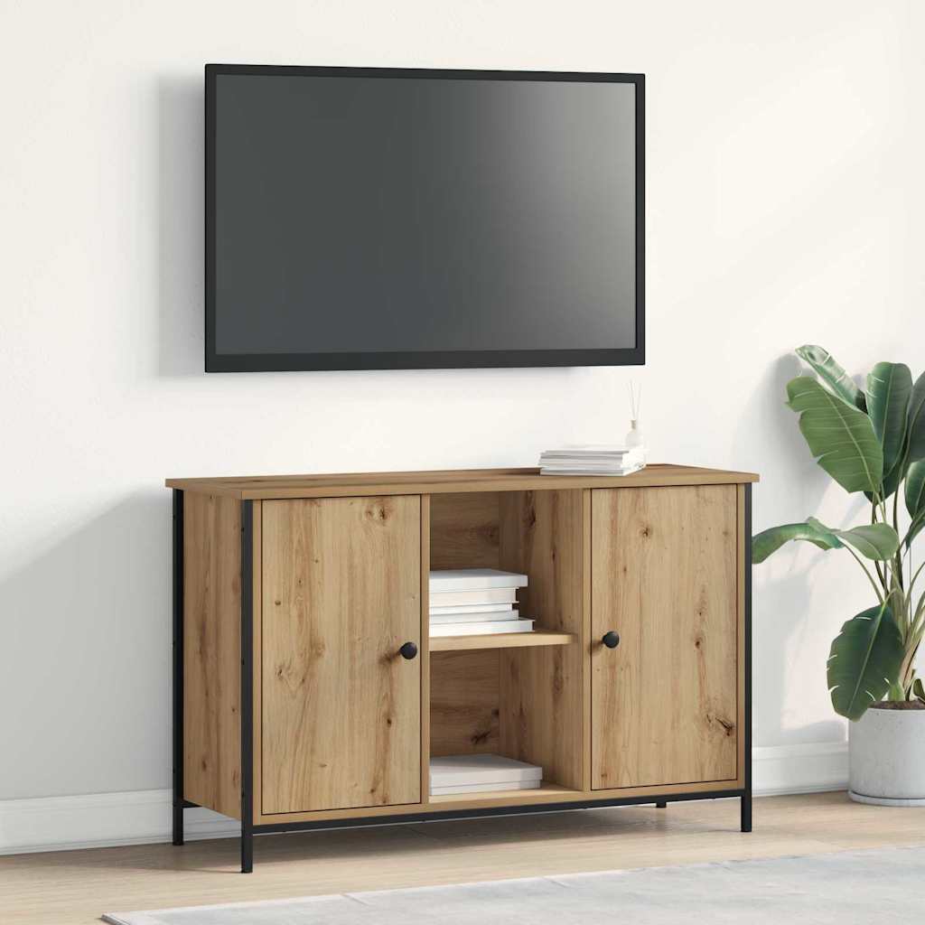 Mobile TV rovere artigianale 101 x 35 x 65 cm Legno multistrato