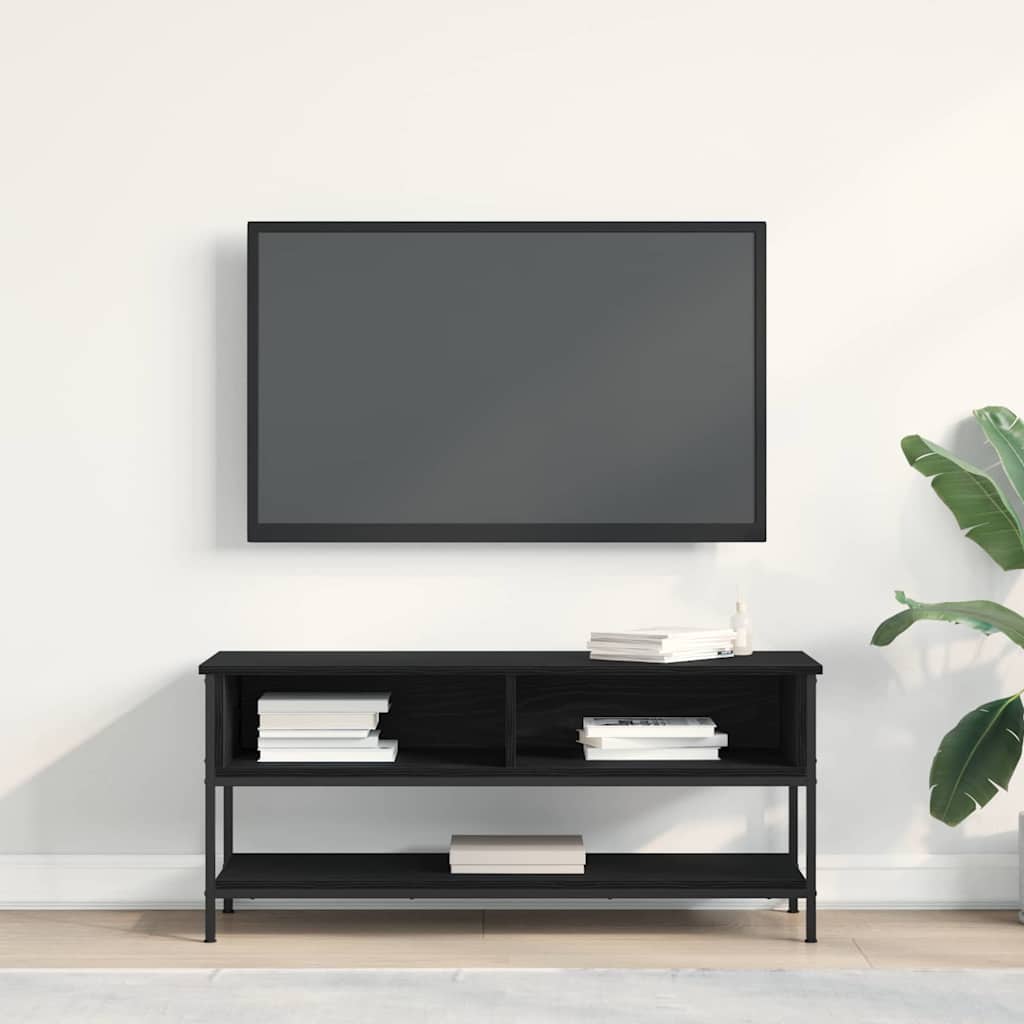 Mobile TV Rovere nero 100 x 35 x 45 cm Legno multistrato