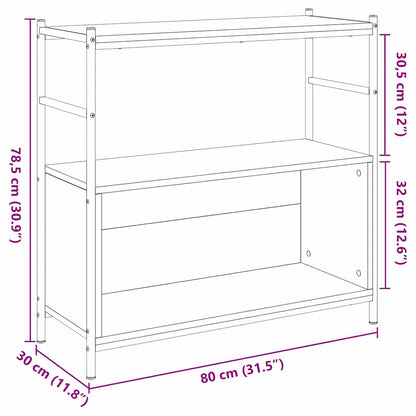 Libreria Rovere fumé 80 x 30 x 78,5 cm Legno multistrato | homemem39