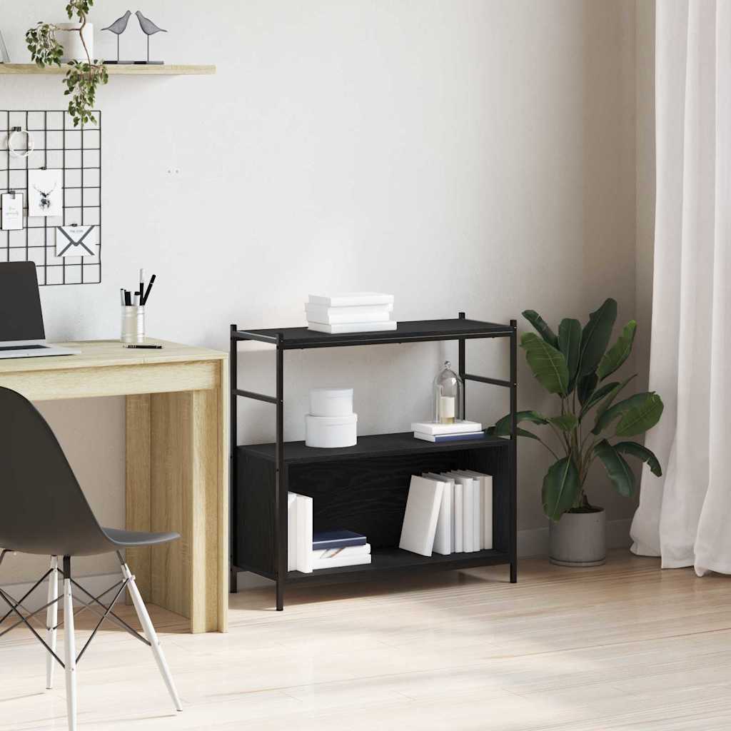 Libreria Rovere nero 80 x 30 x 78.5 cm Legno multistrato