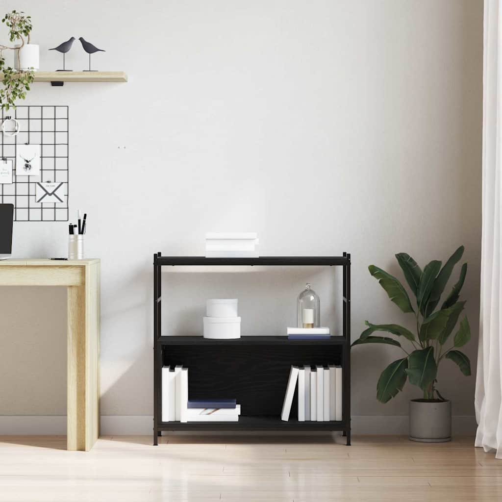 Libreria Rovere nero 80 x 30 x 78.5 cm Legno multistrato