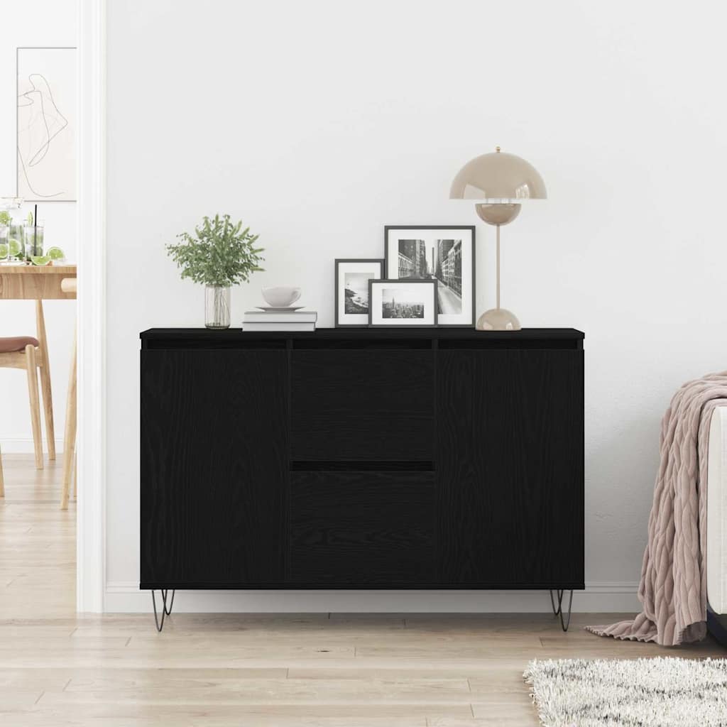 Credenza Rovere nero 101.5 x 35 x 70 cm Legno multistrato