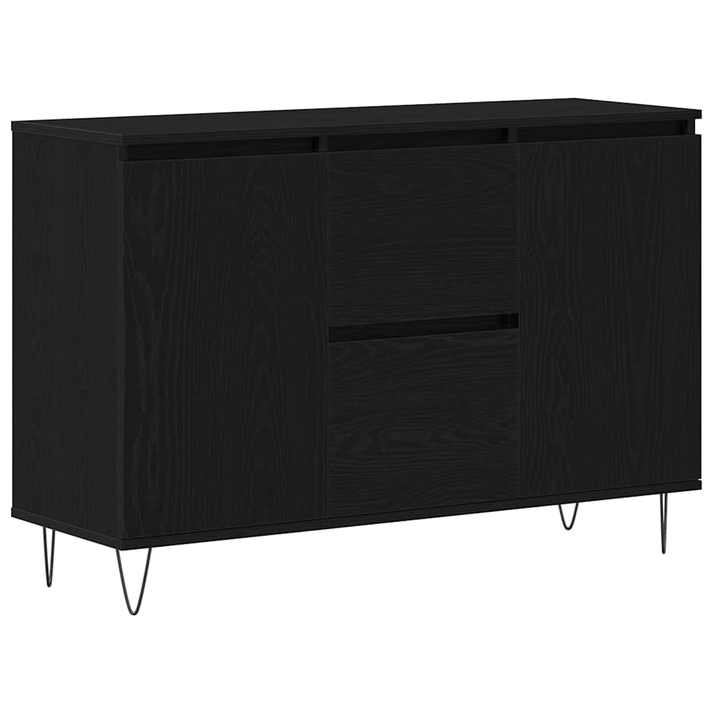 Credenza Rovere nero 101.5 x 35 x 70 cm Legno multistrato