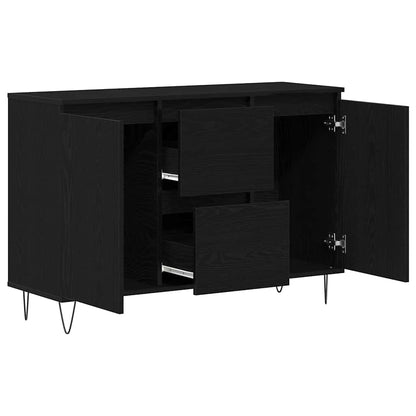Credenza Rovere nero 101.5 x 35 x 70 cm Legno multistrato
