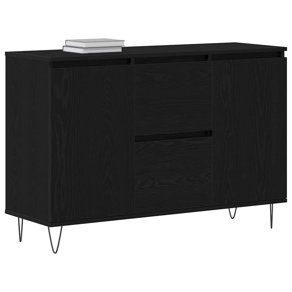 Credenza Rovere nero 101.5 x 35 x 70 cm Legno multistrato