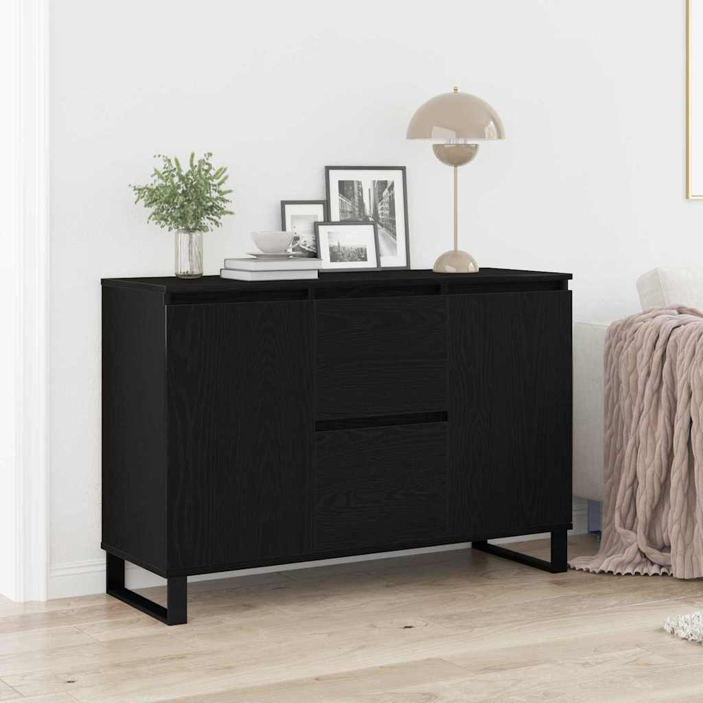 Credenza Rovere nero 101.5 x 35 x 70 cm Legno multistrato