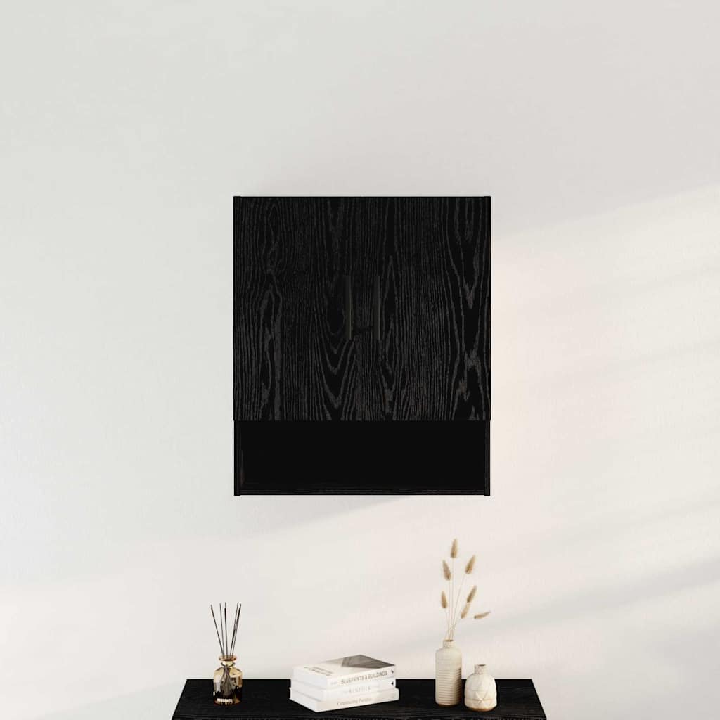 Mobile a muro Rovere Nero 60 x 31 x 70 cm Legno multistrato | homemem39