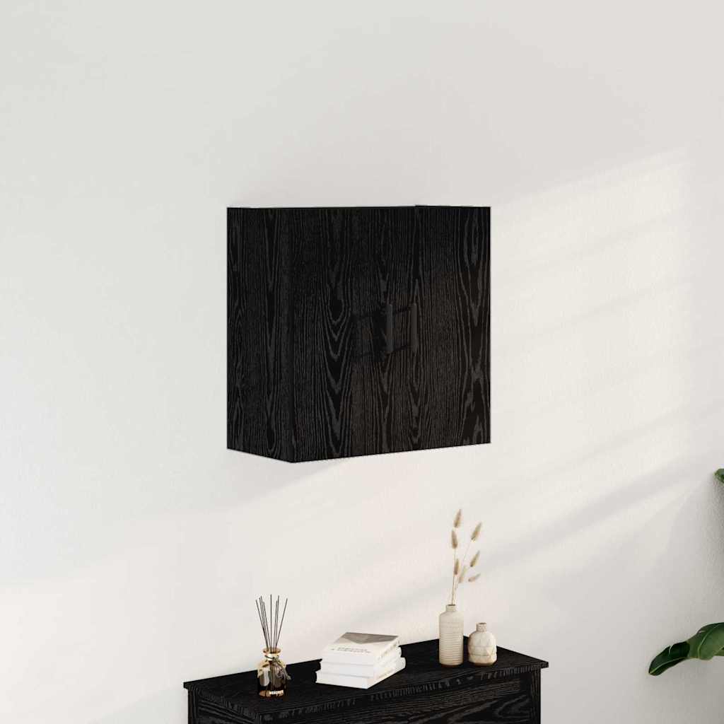 Mobile a muro Rovere Nero 60 x 31 x 60 cm Legno multistrato | homemem39