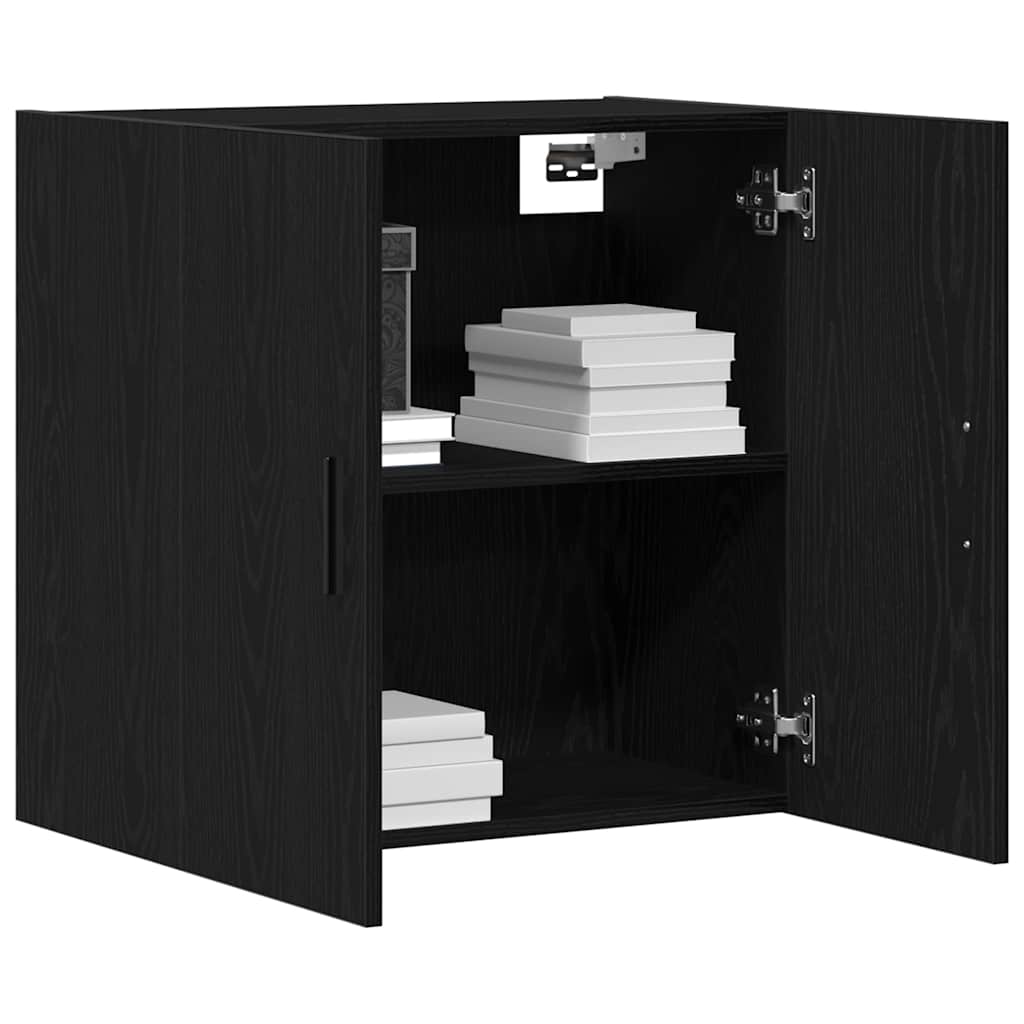 Mobile a muro Rovere Nero 60 x 31 x 60 cm Legno multistrato | homemem39