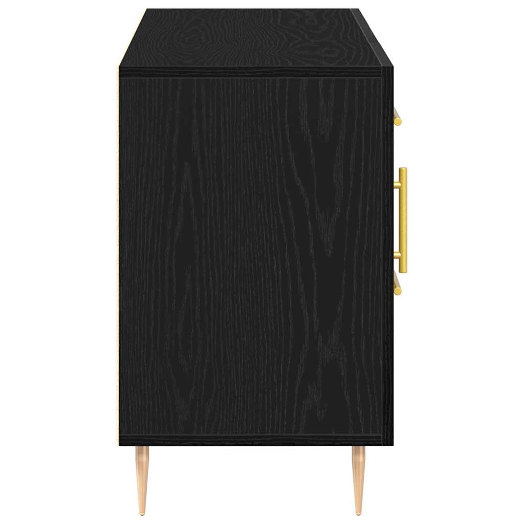 Credenza Rovere nero 100 x 36 x 60 cm Legno multistrato