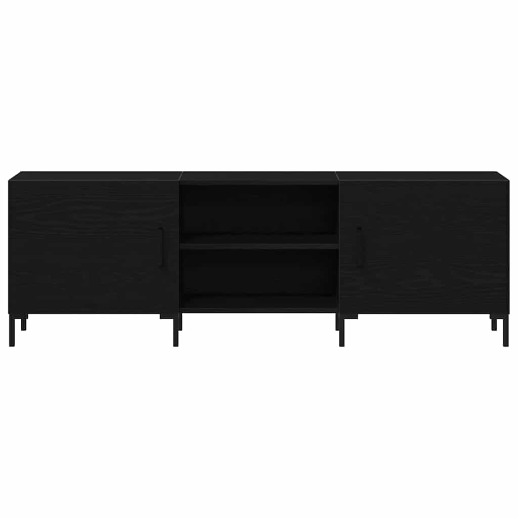 Mobile TV Rovere nero 150 x 30 x 50 cm Legno multistrato