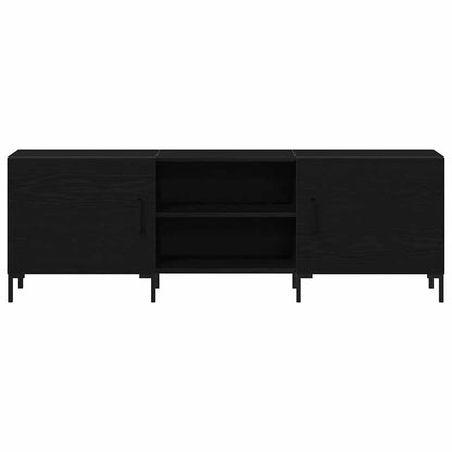 Mobile TV Rovere nero 150 x 30 x 50 cm Legno multistrato