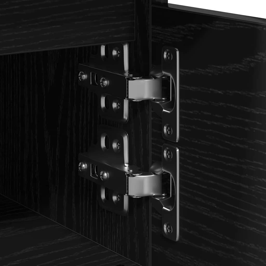 Armadio da Notte Rovere Nero 40 x 35 x 50 cm Legno multistrato | homemem39