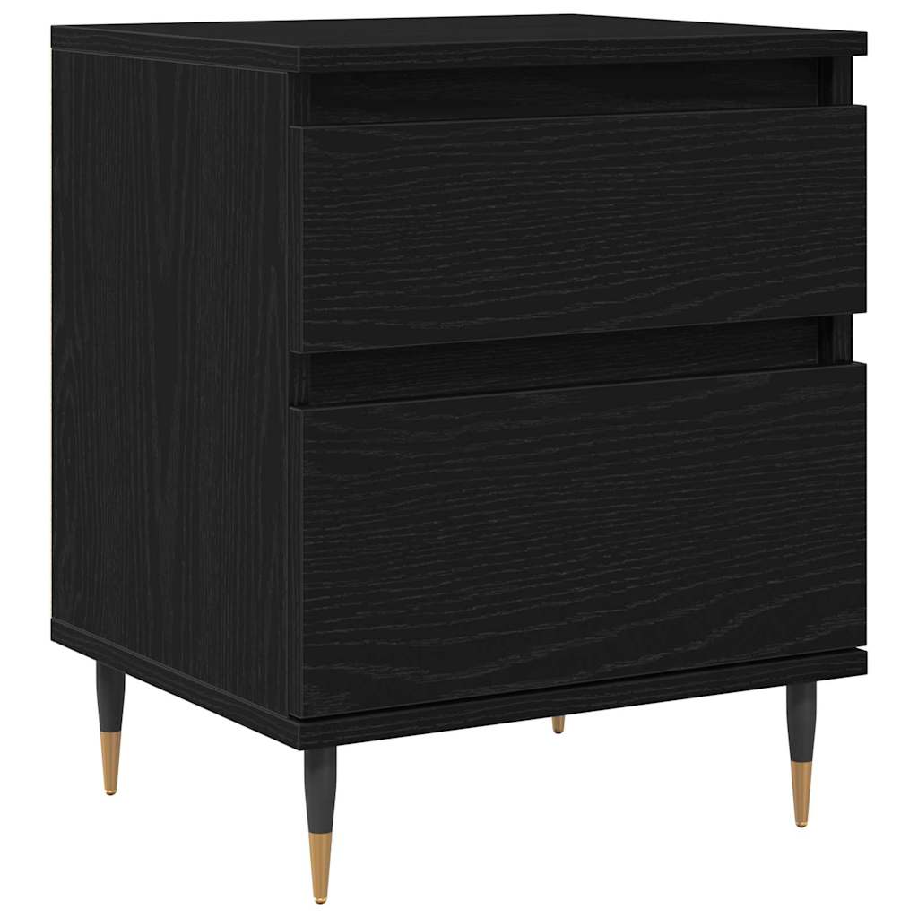 Armadio da Notte Rovere Nero 40 x 35 x 50 cm Legno multistrato | homemem39