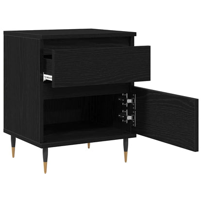 Armadio da Notte Rovere Nero 40 x 35 x 50 cm Legno multistrato | homemem39