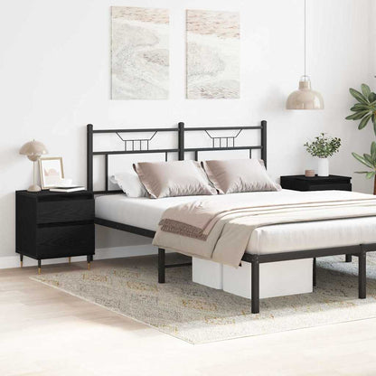 Armadio da Notte con cassetto 2 pcs Rovere Nero 40 x 35 x 50 cm | homemem39