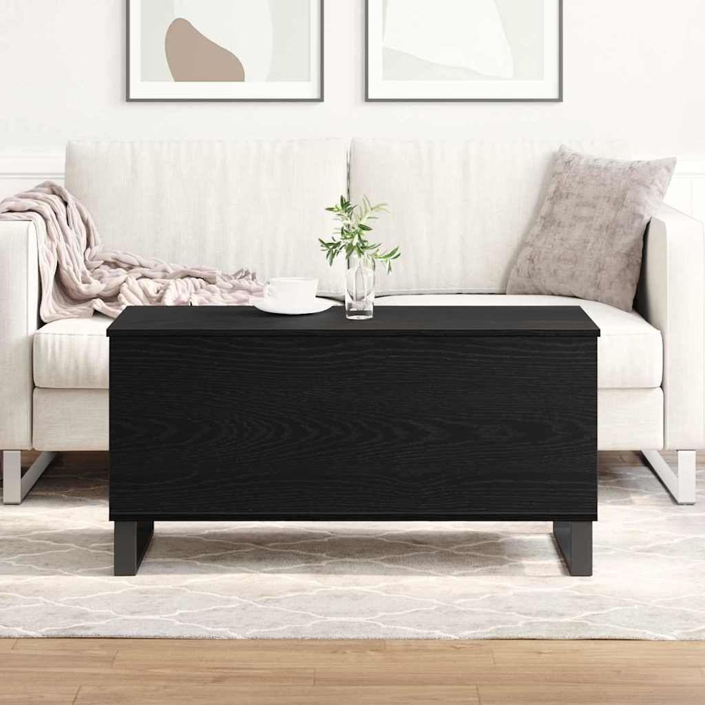 Tavolino da Caffè Rovere nero 90 x 44.5 x 45 cm