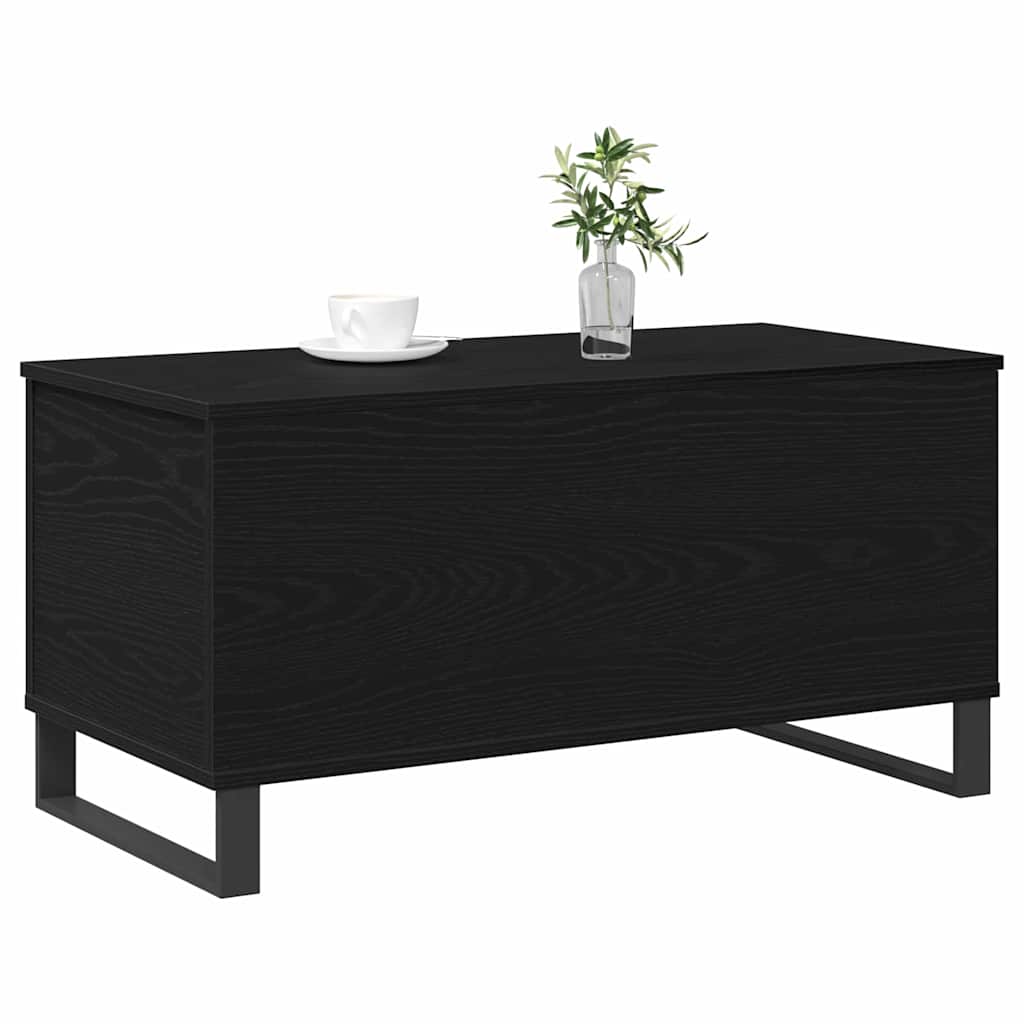 Tavolino da Caffè Rovere nero 90 x 44.5 x 45 cm