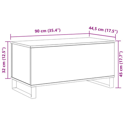 Tavolino da salotto Rovere Nero 90 x 44,5 x 45 cm | homemem39