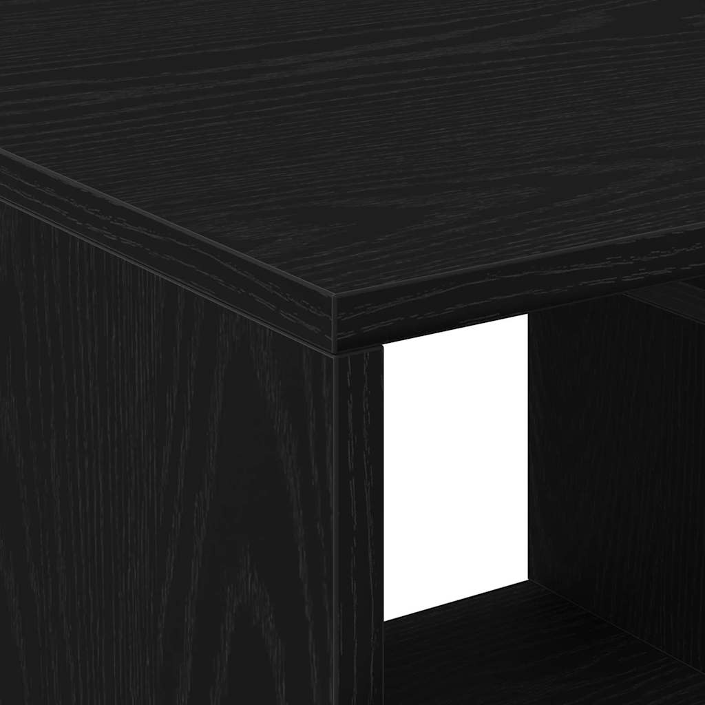 Tavolino da salotto con cassetto Rovere Nero 90 x 49 x 45 cm | homemem39