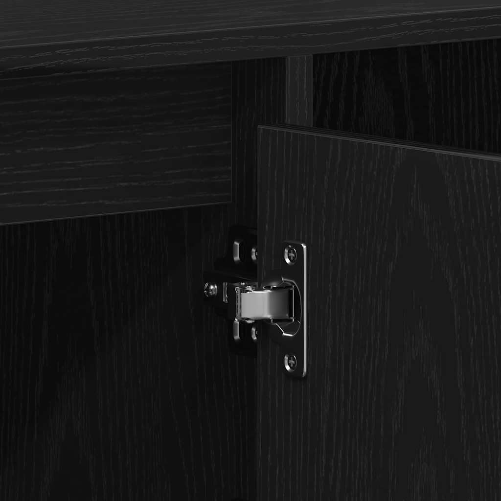 Mobile TV Rovere nero 100 x 35 x 55 cm Legno multistrato