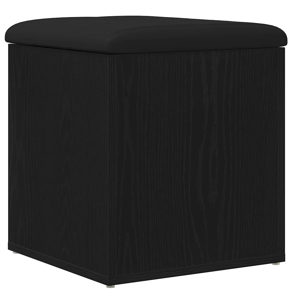 Panchina con contenitore Rovere Nero 42 x 42 x 45 cm | homemem39