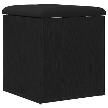 Panchina con contenitore Rovere Nero 42 x 42 x 45 cm | homemem39
