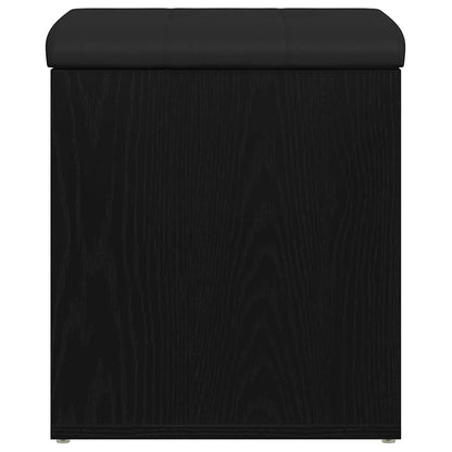 Panchina con contenitore Rovere Nero 42 x 42 x 45 cm | homemem39