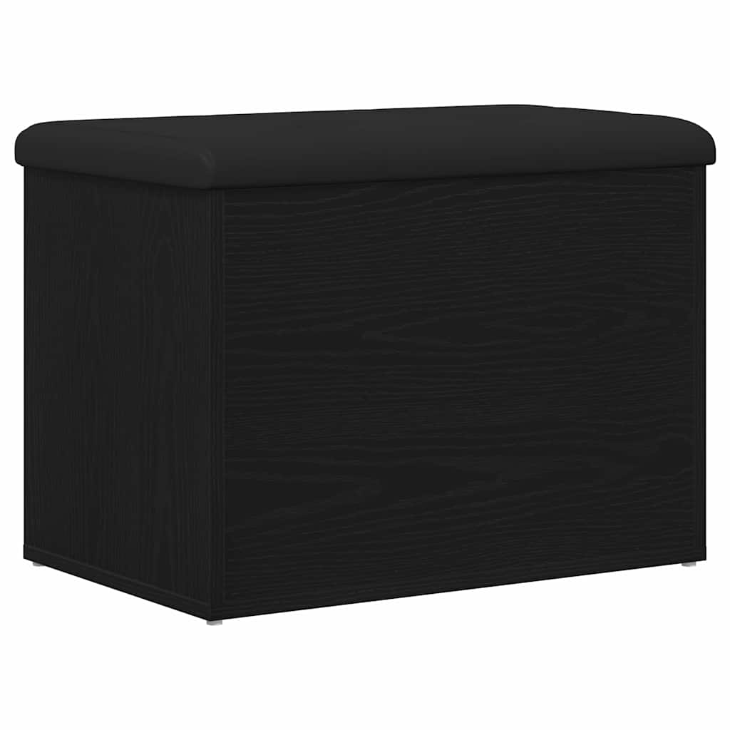 Panchina con contenitore Rovere nero 62 x 42 x 45 cm | homemem39