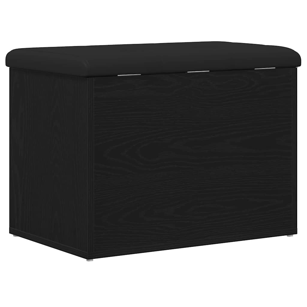 Panchina con contenitore Rovere nero 62 x 42 x 45 cm | homemem39