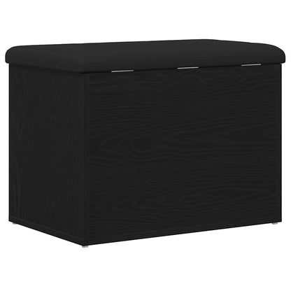Panchina con contenitore Rovere nero 62 x 42 x 45 cm | homemem39