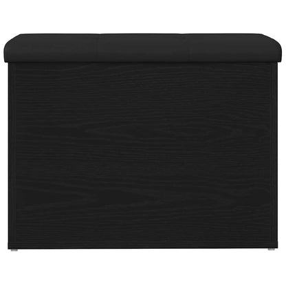 Panchina con contenitore Rovere nero 62 x 42 x 45 cm | homemem39