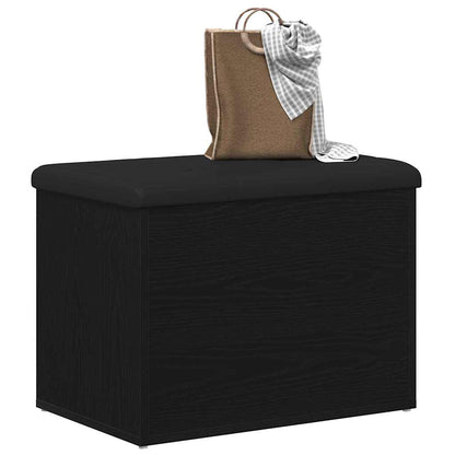 Panchina con contenitore Rovere nero 62 x 42 x 45 cm | homemem39