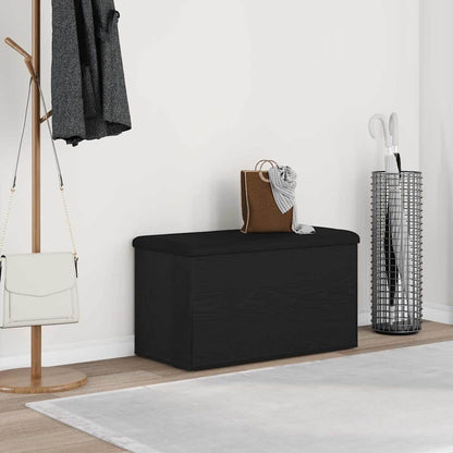 Panchina con contenitore Rovere Nero 82 x 42 x 45 cm | homemem39
