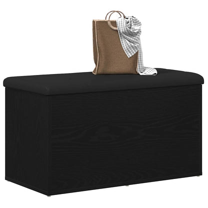 Panchina con contenitore Rovere Nero 82 x 42 x 45 cm | homemem39