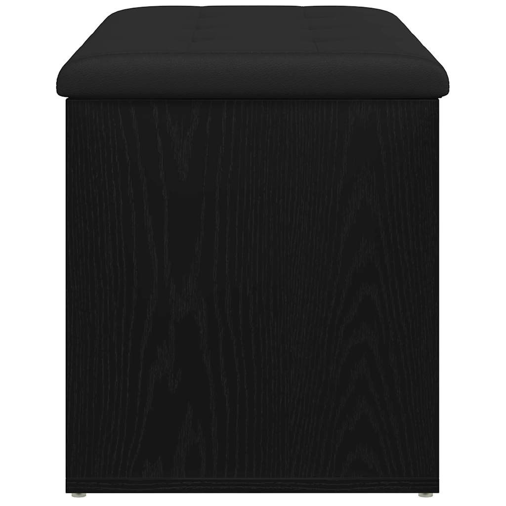 Panchina con contenitore Rovere Nero 82 x 42 x 45 cm | homemem39
