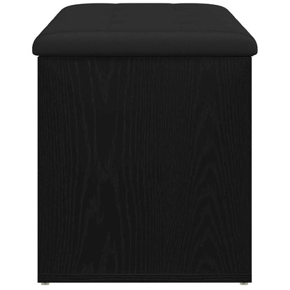 Panchina con contenitore Rovere Nero 82 x 42 x 45 cm | homemem39